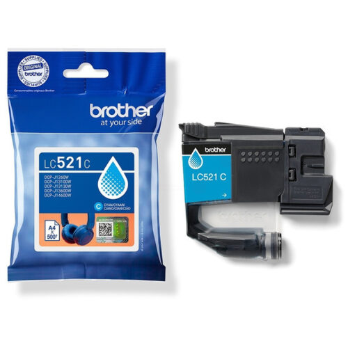 Original Brother LC-521 / LC-521C Tinte cyan