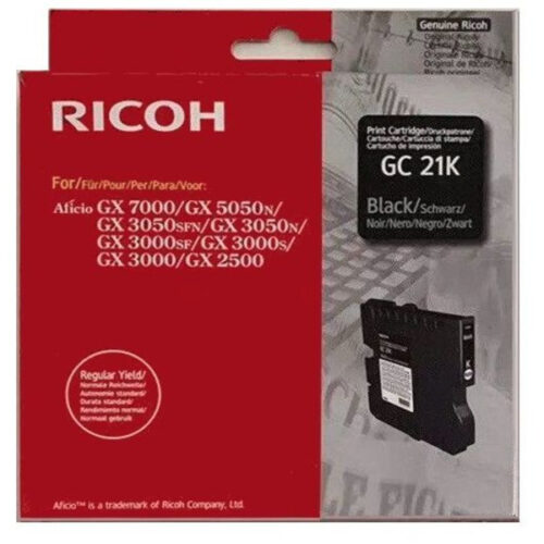 Original Ricoh GC-21 K / 405532 / K202 Tinte schwarz