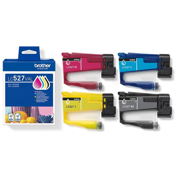 Original Brother LC-527 / LC-527VAL Tinte Multipack schwarz, cyan, magenta, gelb (4 Stück)