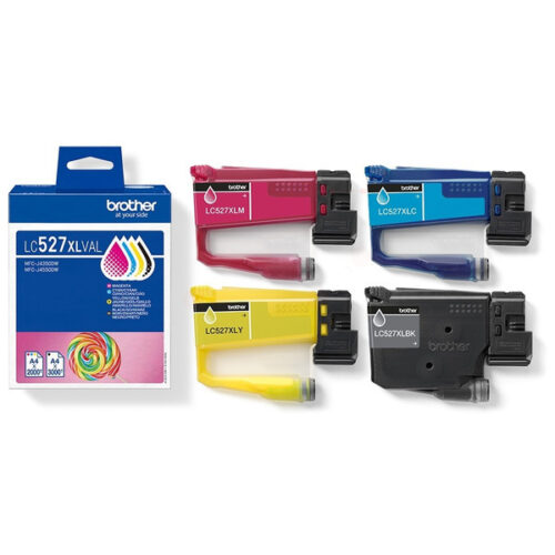 Original Brother LC-527XL / LC-527XLVAL Tinte Multipack schwarz, cyan, magenta, gelb (4 Stück)
