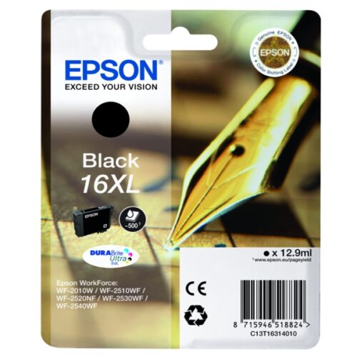 Original Epson 16XL / T1631 / C13T16314012 / C13T16314022 Tinte schwarz