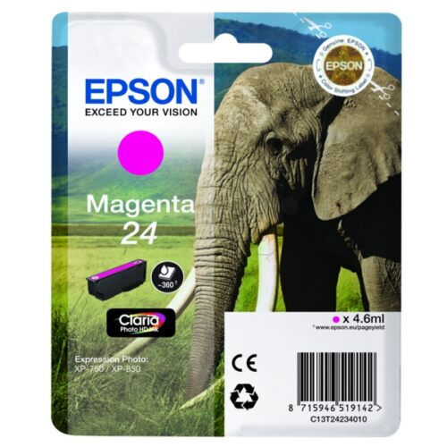 Original Epson 24 / T2423 / C13T24234012 / C13T24234022 Tinte magenta