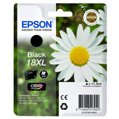Original Epson 18XL / T1811 / C13T18114012 / C13T18114022 Tinte schwarz