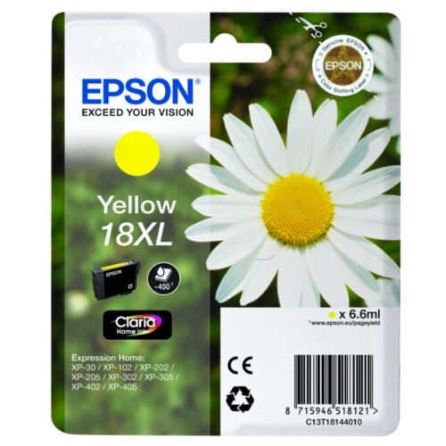 Original Epson 18XL / T1814 / C13T18144012 / C13T18144022 Tinte gelb