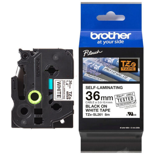 Original Brother TZe-SL261 Schriftband schwarz auf weiß (36mm x 8m)
