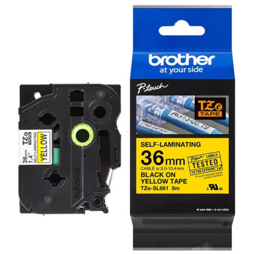 Original Brother TZe-SL661 Schriftband schwarz auf gelb (36mm x 8m)