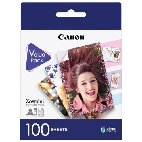 Canon Zoemini / 6135C003 Zink Fotopapier weiß (5 x 7,6cm, 2''x 3'', 100 Blatt)