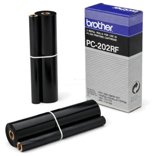 Original Brother PC-202RF Thermo-Transfer-Rolle Doppelpack schwarz (2 Stück)