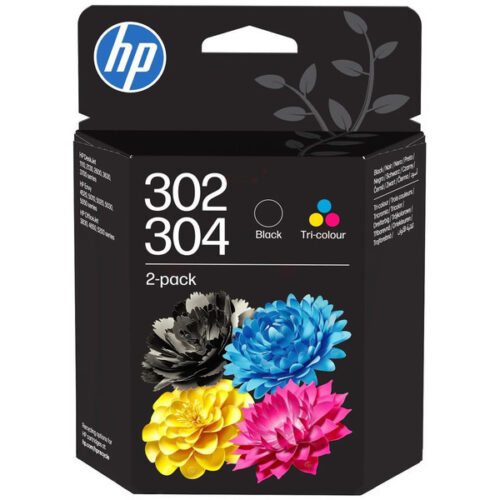 HP 302/304 / B82L1AE Tinten schwarz, color (2 Stück)