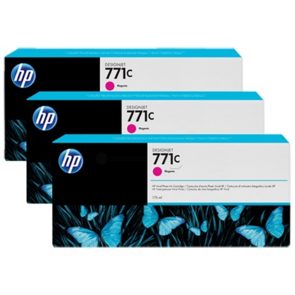 Original HP 771C / B6Y33A Tinte Multipack magenta (3 Stück)
