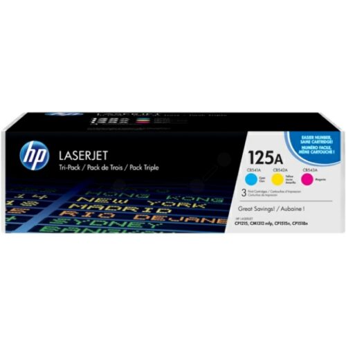 Original HP 125A / CF373AM Toner Set cyan, magenta, gelb (3 Stück)
