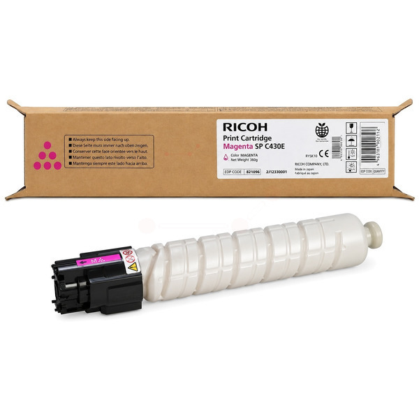 Original Ricoh TYPE SPC 430 E / 821076 / 821206 / 821096 / 821281 Toner magenta