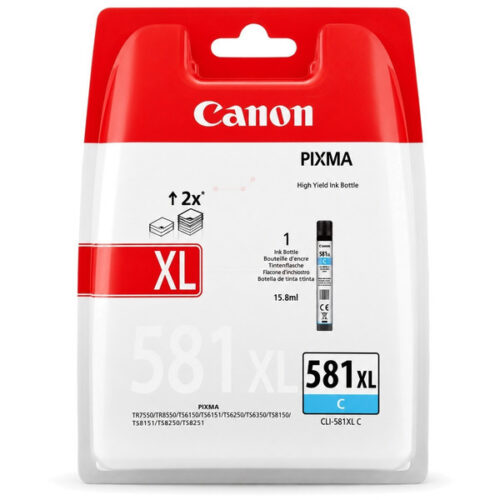 Original Canon CLI-581 CXL / 2049C001 / 2049C004 Tinte cyan