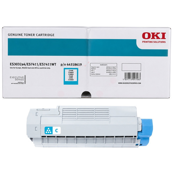 Original OKI 44318619 Toner cyan