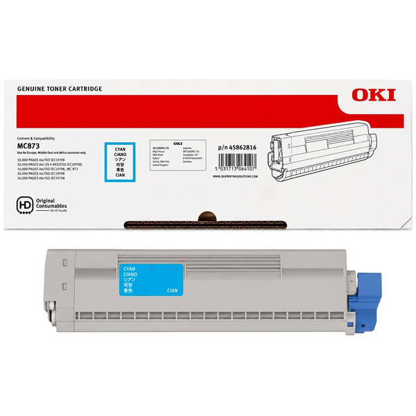Original OKI 45862816 Toner cyan
