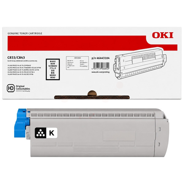 Original OKI 46443104 Toner schwarz