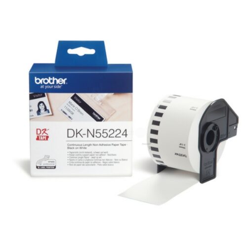Brother DK-N55224 Papier schwarz auf weiß (54mm x 30,48m, nicht klebend)