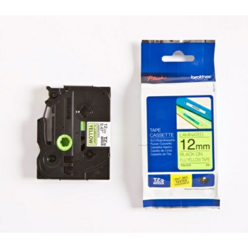 Original Brother TZE-C31 Schriftband schwarz auf signalgelb (12mm x 5m)