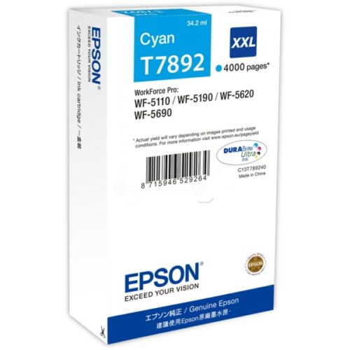 Original Epson T7892 / C13T789240 Tinte cyan