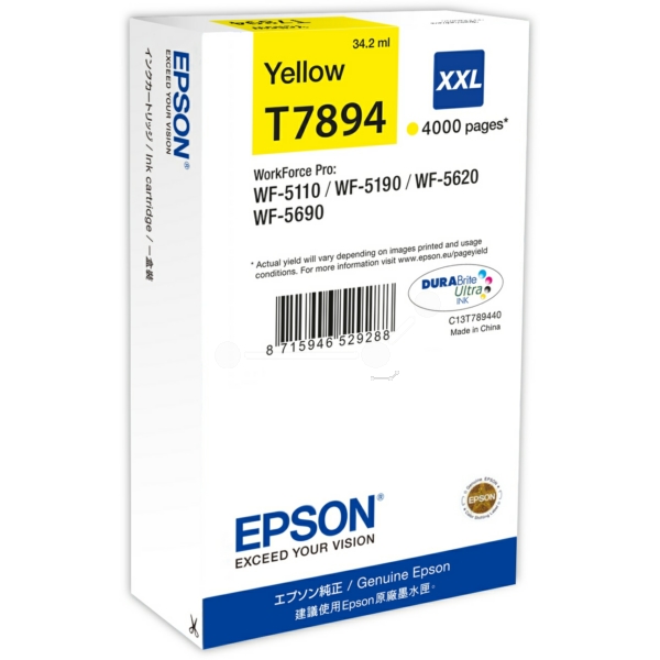 Original Epson T7894 / C13T789440 Tinte gelb