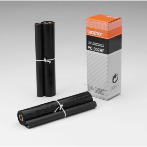 Original Brother PC-302RF Thermo-Transfer-Rolle Doppelpack schwarz (2 Stück)