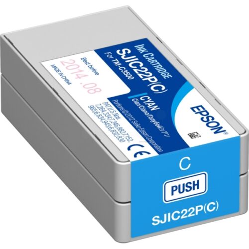 Original Epson SJIC22P(C) / S-JIC22P(C) / C33S020602 Tinte cyan