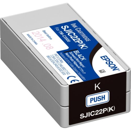 Original Epson SJIC22P(K) / S-JIC22P(K) / C33S020601 Tinte schwarz