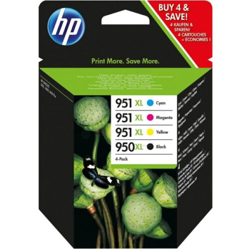 Original HP 950XL/951XL / C2P43AE Tinte Multipack schwarz, cyan, magenta, gelb (4 Stück)