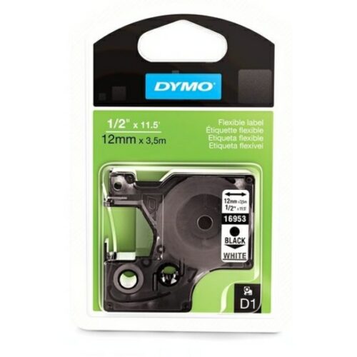 Original Dymo S0718040 / 16957 Etiketten schwarz auf weiß (12mm x 3,5m)