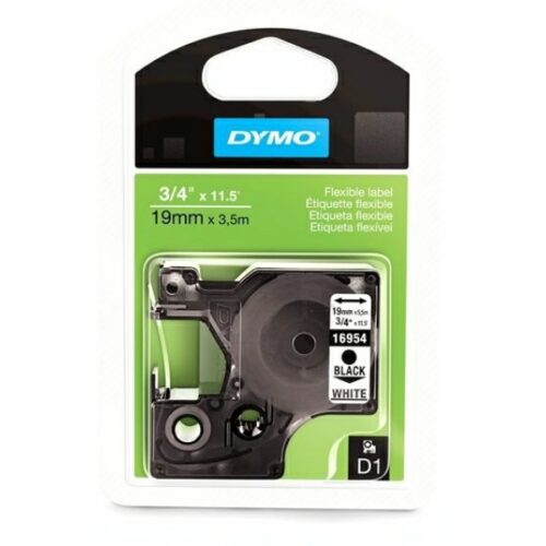 Original Dymo S0718050 / 16958 Etiketten schwarz auf weiß (19mm x 3,5m)