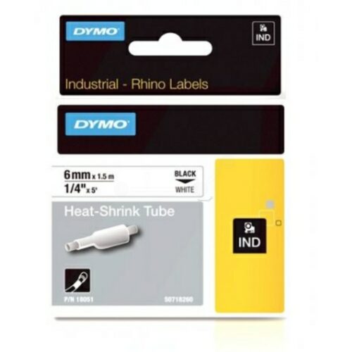 Dymo 18051 / S0718260 Prägeband schwarz auf weiß (6mm x 1,5m)