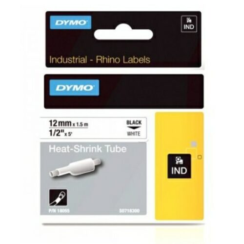 Dymo S0718300 / 18055 Prägeband schwarz auf weiß (12mm x 7m)