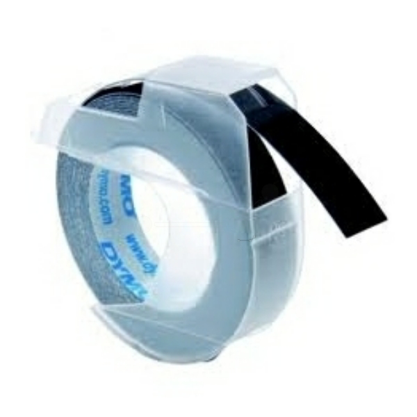 Dymo 12745 / S0898130 Prägeband weiß auf schwarz (9mm x 3m)