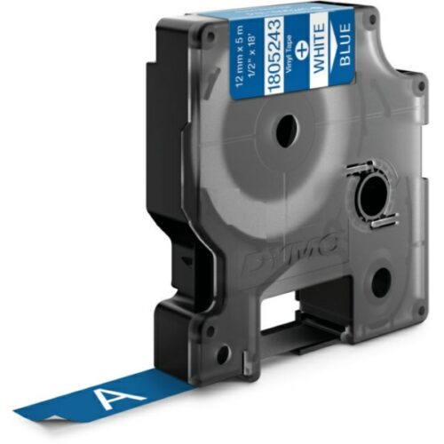 Original Dymo 1805243 Etiketten weiß auf blau (12mm x 5,5m)