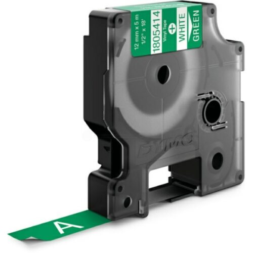 Original Dymo 1805414 Etiketten weiß auf grün (12mm x 5,5m)