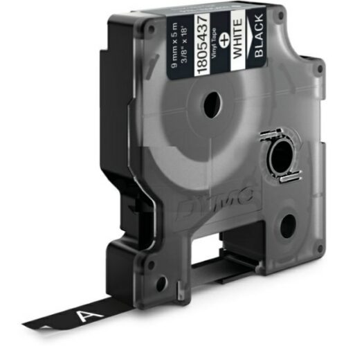 Original Dymo 1805437 Etiketten weiß auf schwarz (9mm x 5,5m)