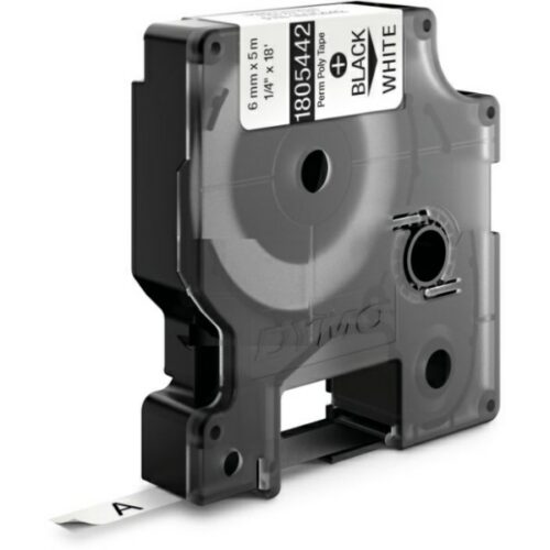 Original Dymo 1805442 Etiketten schwarz auf weiß (6mm x 5,5m)