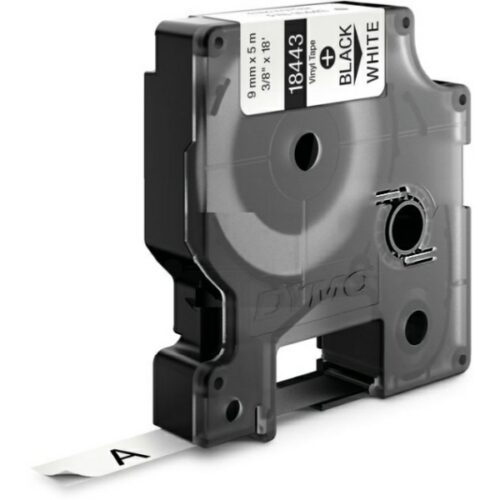 Original Dymo S0718580 / 18443 Etiketten schwarz auf weiß (9mm x 5,5m)