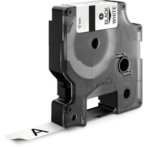 Original Dymo S0718210 / 18764 Etiketten schwarz auf weiß (12mm x 5,5m)