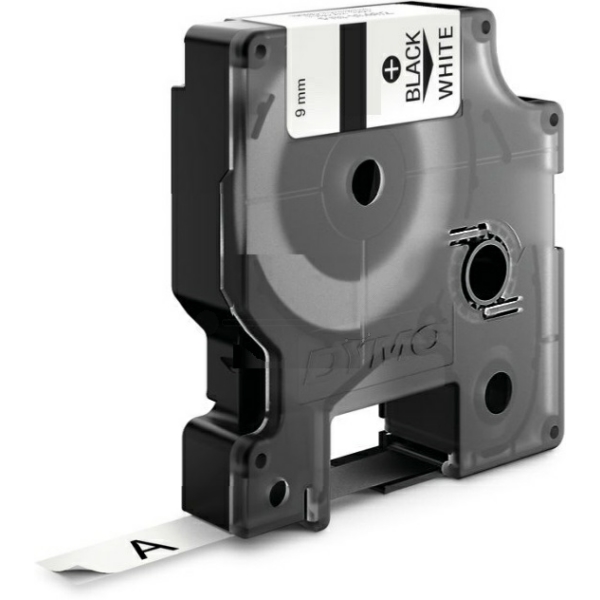 Original Dymo 18482 / S0718240 Etiketten schwarz auf weiß (9mm x 5,5m)