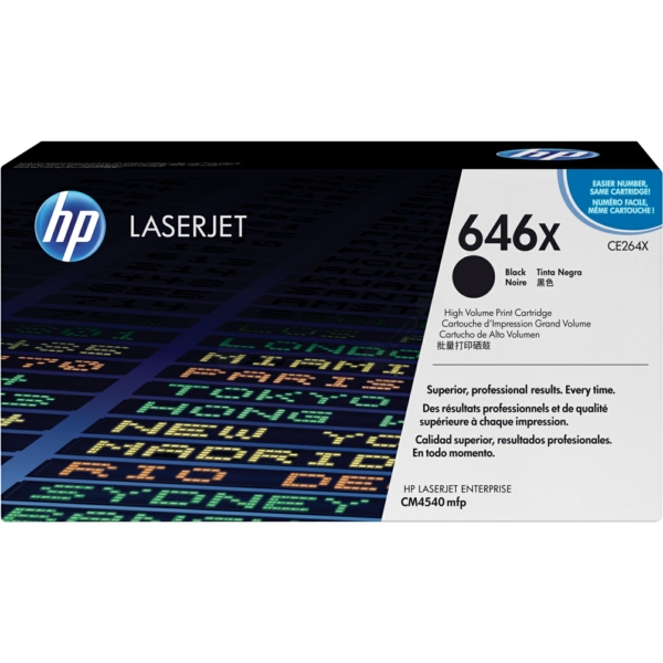 HP 646X / 646A / CE264X / CF031A / CF032A / CF033A Toner Sparset schwarz, cyan, magenta, gelb (4 Stück)