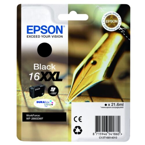 Original Epson 16XXL / T1681 / C13T16814012 / C13T16814022 Tinte schwarz