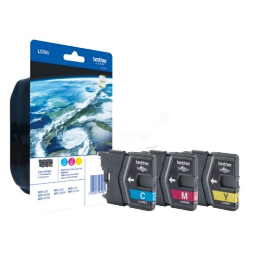 Original Brother LC-985RBWBP / LC-985RBWBPDR Tinte Multipack cyan, magenta, gelb (3 Stück)