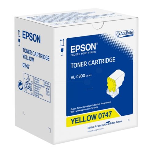 Original Epson 0747 / C13S050747 / S050747 Toner gelb