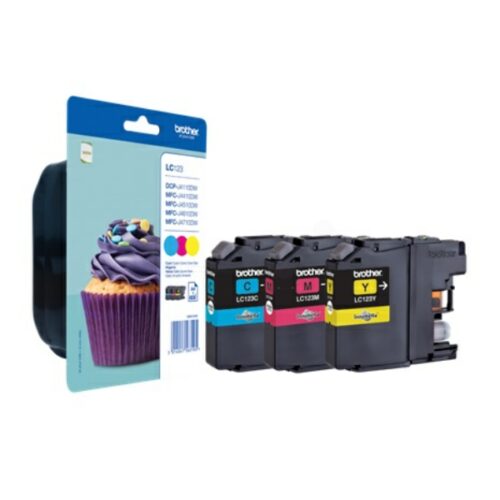 Original Brother LC-123RBWBP / LC-123RBWBPDR Tinte Multipack cyan, magenta, gelb (3 Stück)