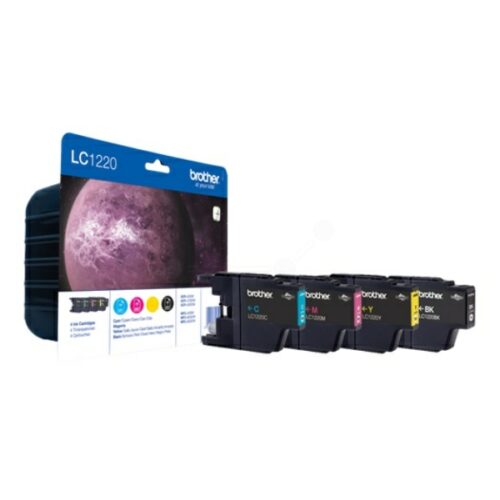 Original Brother LC-1220VALBP / LC-1220VALBPDR Tinte Multipack schwarz, cyan, magenta, gelb (4 Stück)