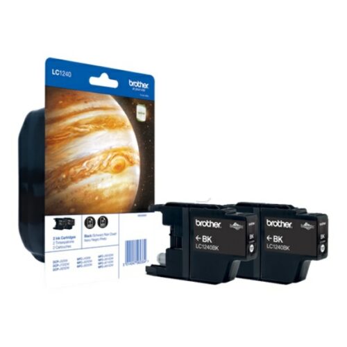 Original Brother LC-1240BKBP2DR Tinten Doppelpack schwarz (2 Stück)