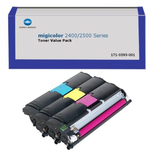 Original Konica Minolta 171-0595-001 / A00W012 Toner cyan, magenta, gelb