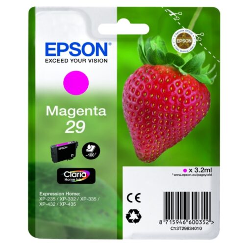 Original Epson 29 / T2983 / C13T29834012 / C13T29834022 Tinte magenta