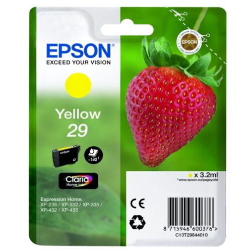 Original Epson 29 / T2984 / C13T29844012 / C13T29844022 Tinte gelb